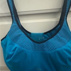 VSX Victoria Secret Turquoise Blue Adjustable Underwire Sports Bra 36DDD